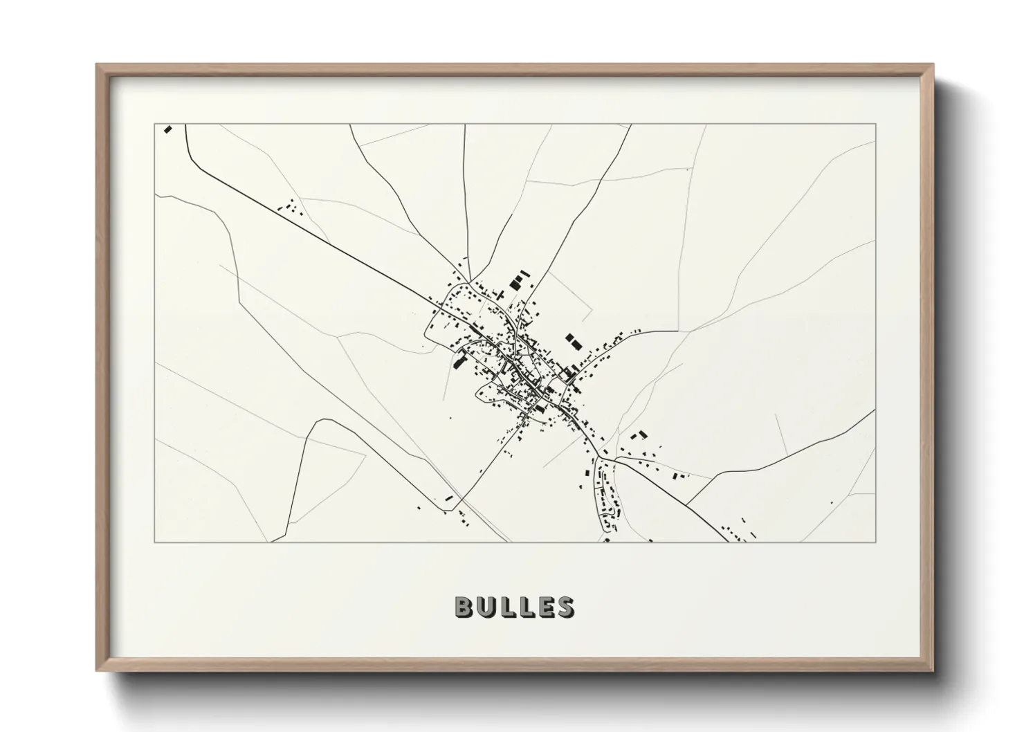 Une affiche de carte sur Bulles