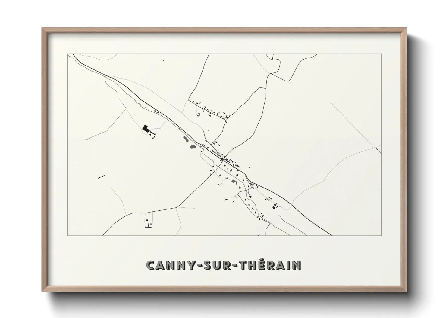 Une affiche de carte sur Canny-sur-Thérain