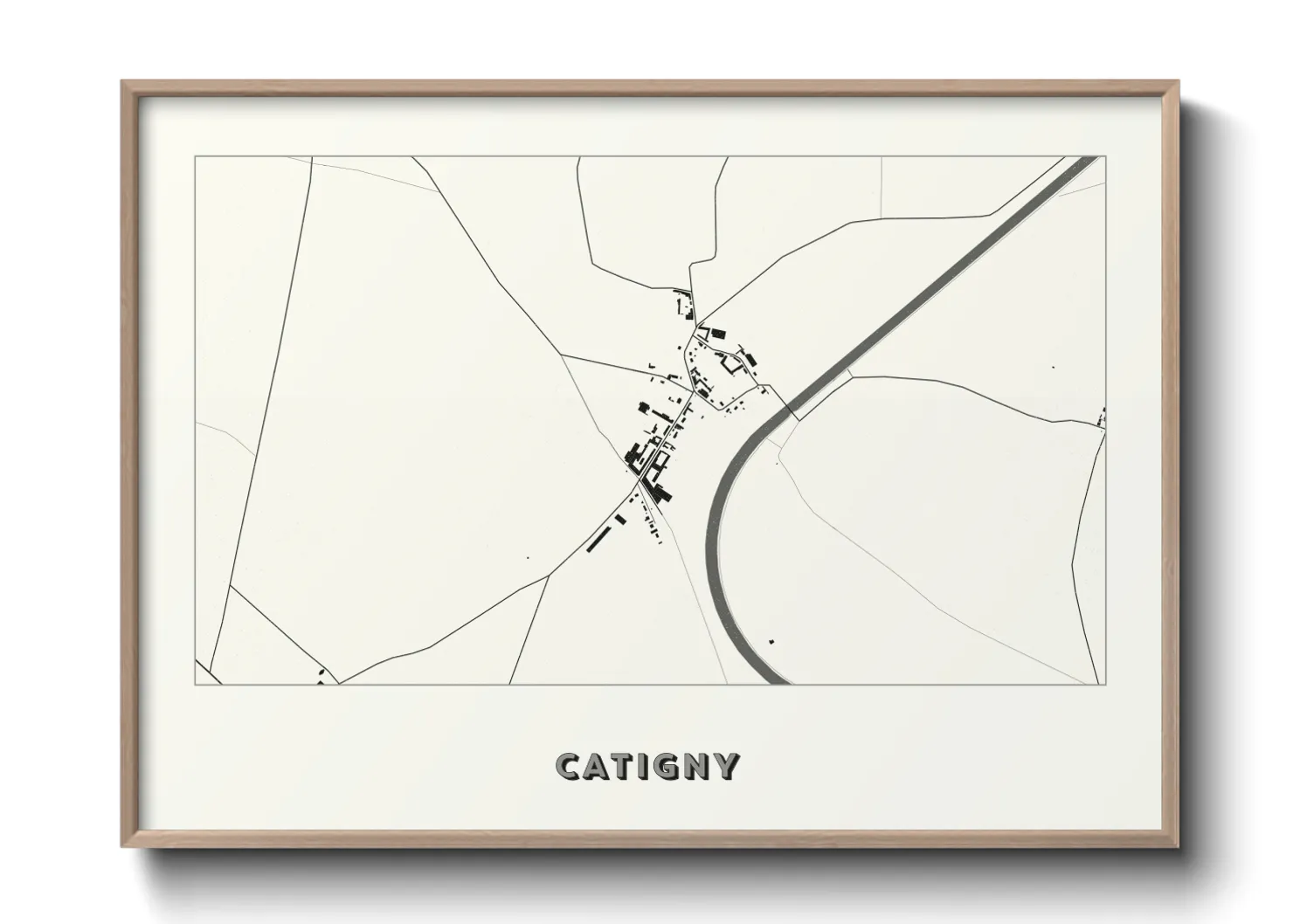 Une affiche de carte sur Catigny