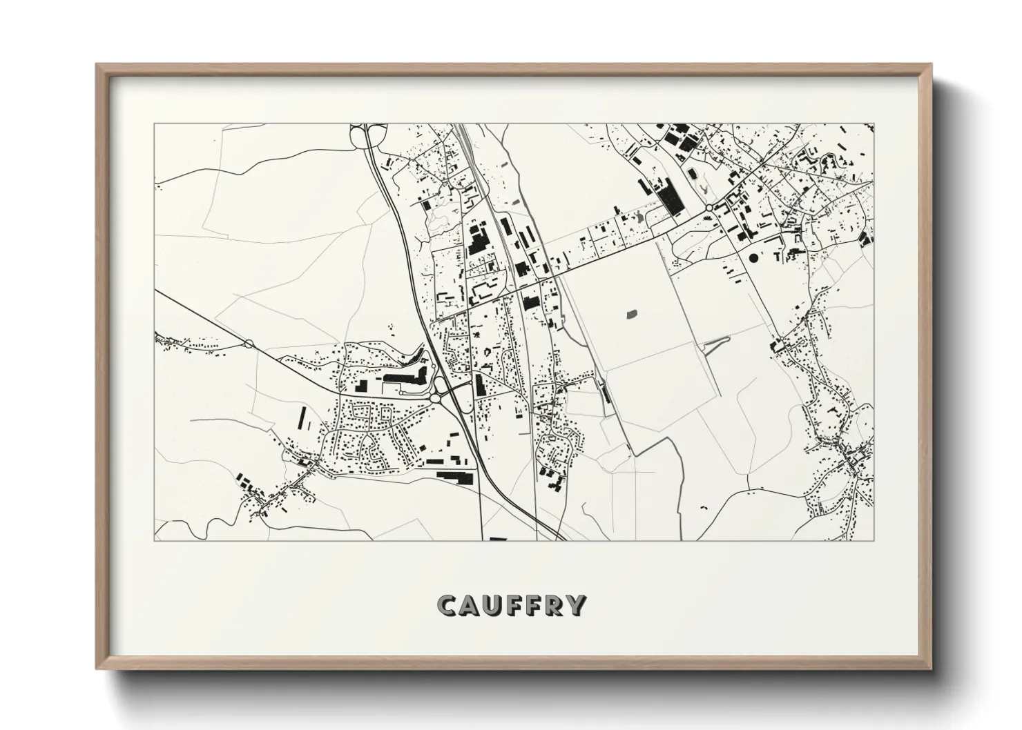 Une affiche de carte sur Cauffry