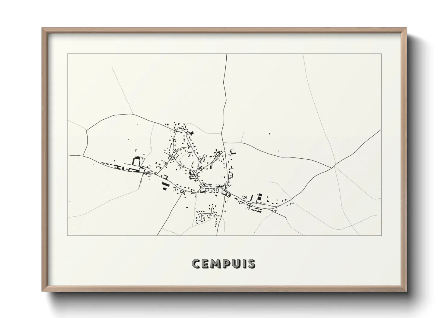 Une affiche de carte sur Cempuis