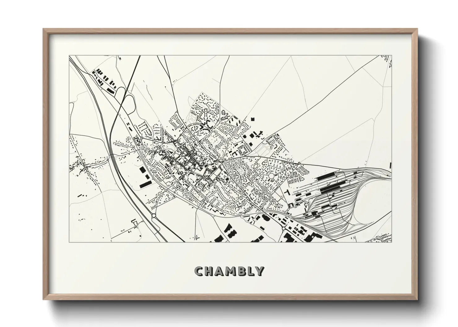 Une affiche de carte sur Chambly