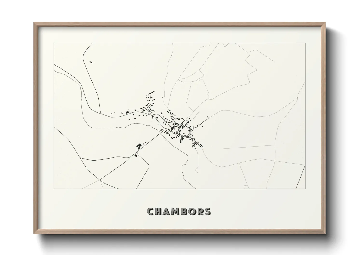 Une affiche de carte sur Chambors