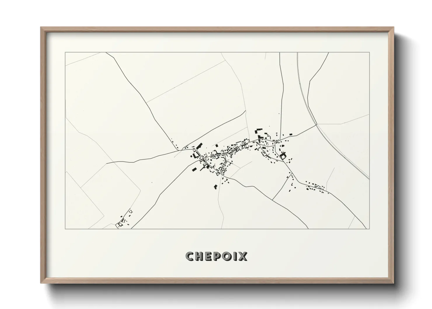 Une affiche de carte sur Chepoix