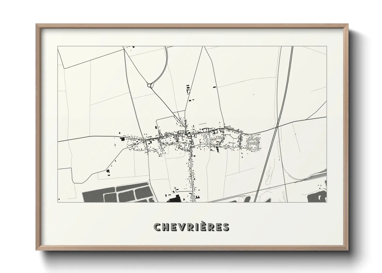 Une affiche de carte sur Chevrières
