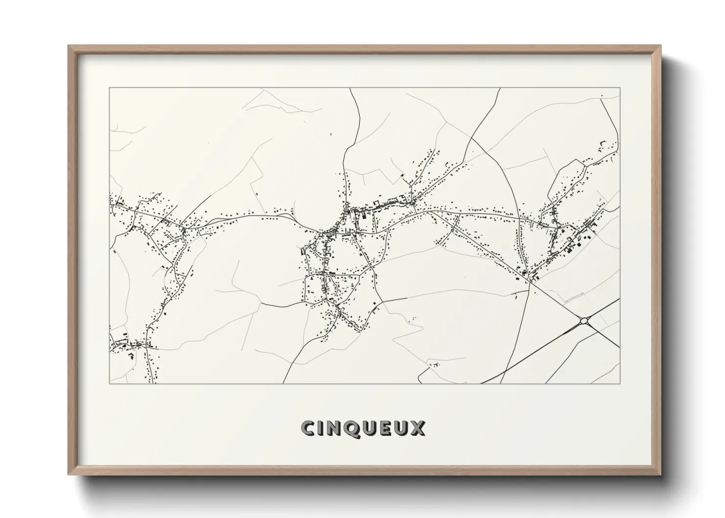 Une affiche de carte sur Cinqueux