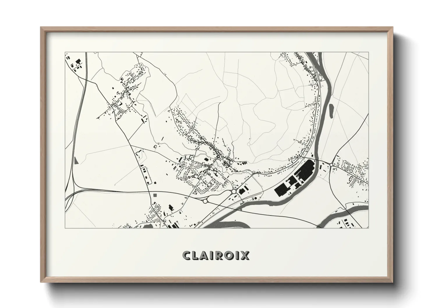 Une affiche de carte sur Clairoix