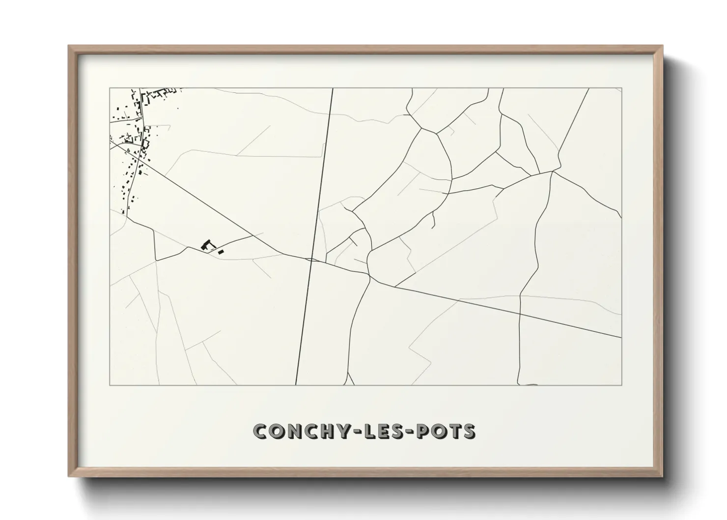 Une affiche de carte sur Conchy-les-Pots