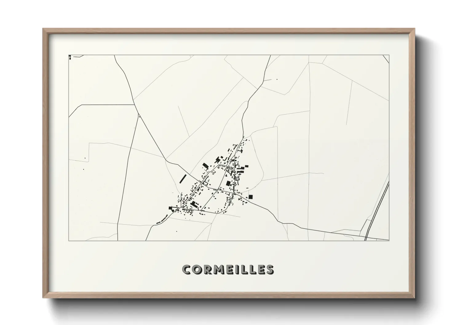 Une affiche de carte sur Cormeilles