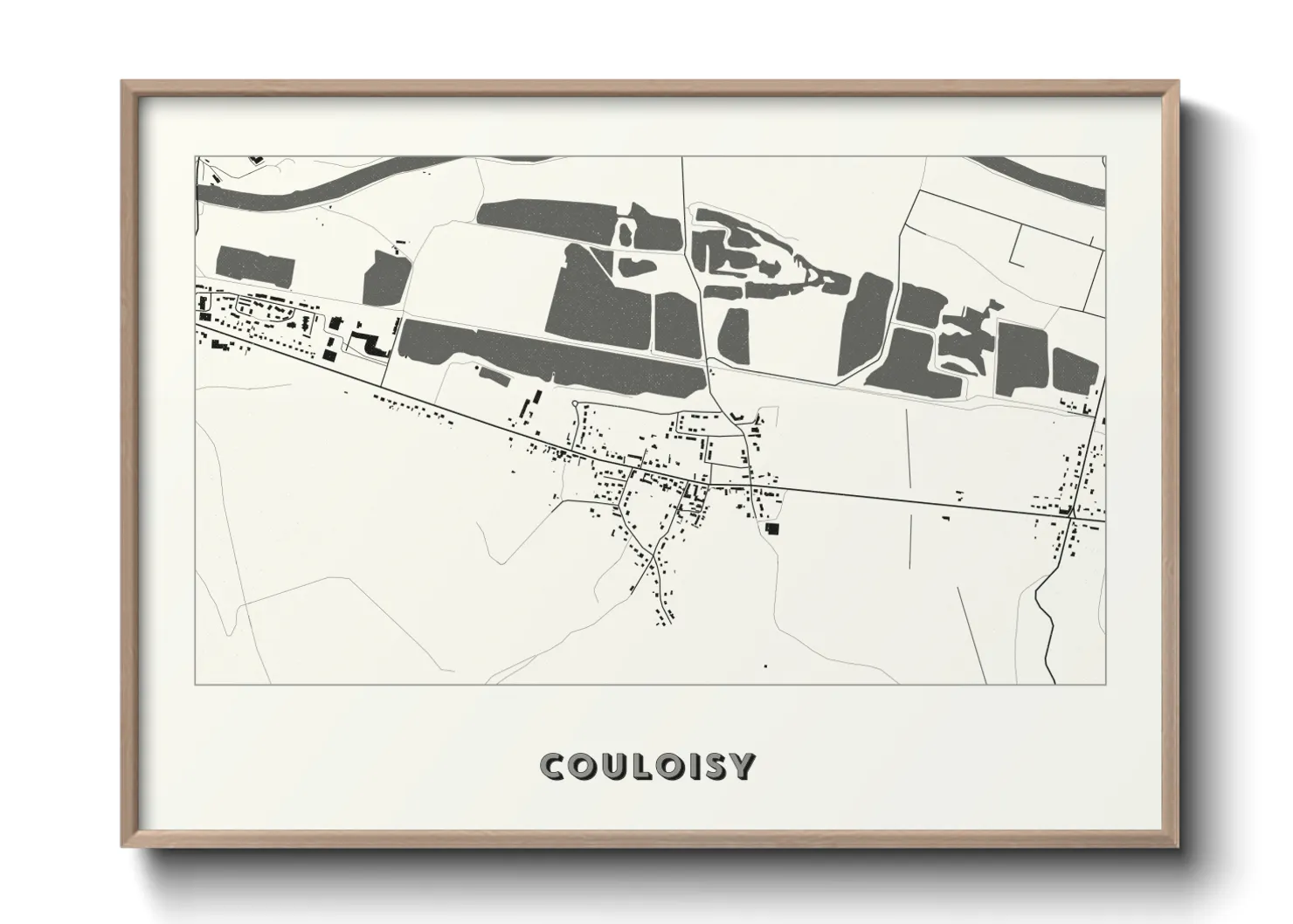 Une affiche de carte sur Couloisy