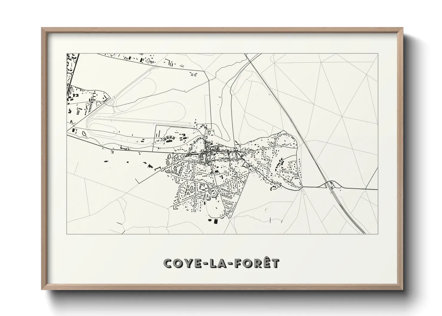 Une affiche de carte sur Coye-la-Forêt