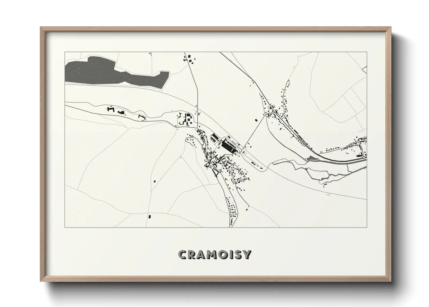 Une affiche de carte sur Cramoisy