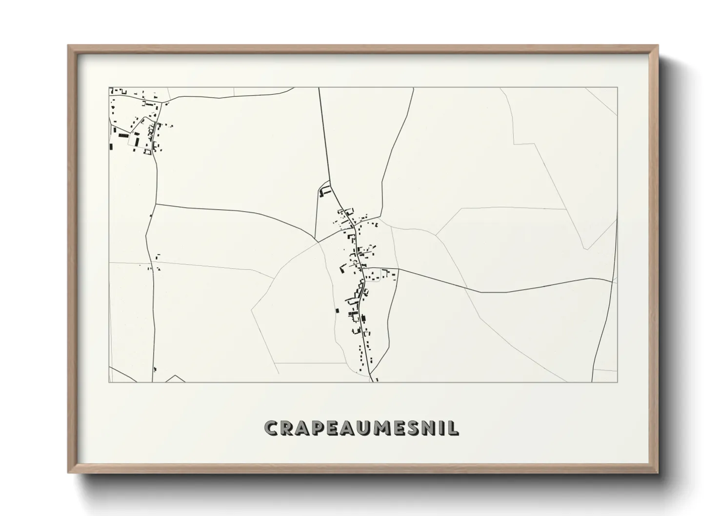Une affiche de carte sur Crapeaumesnil