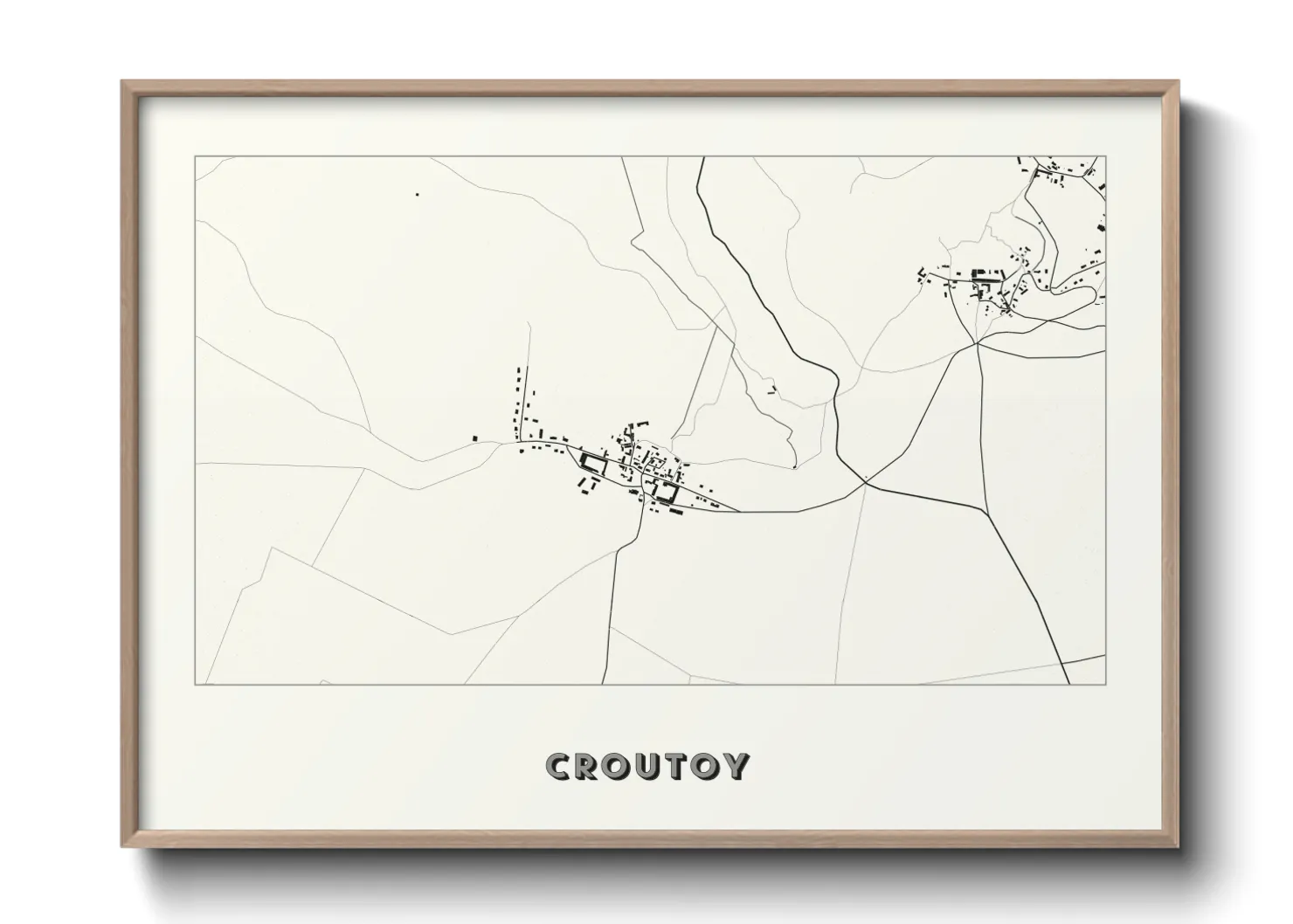 Une affiche de carte sur Croutoy