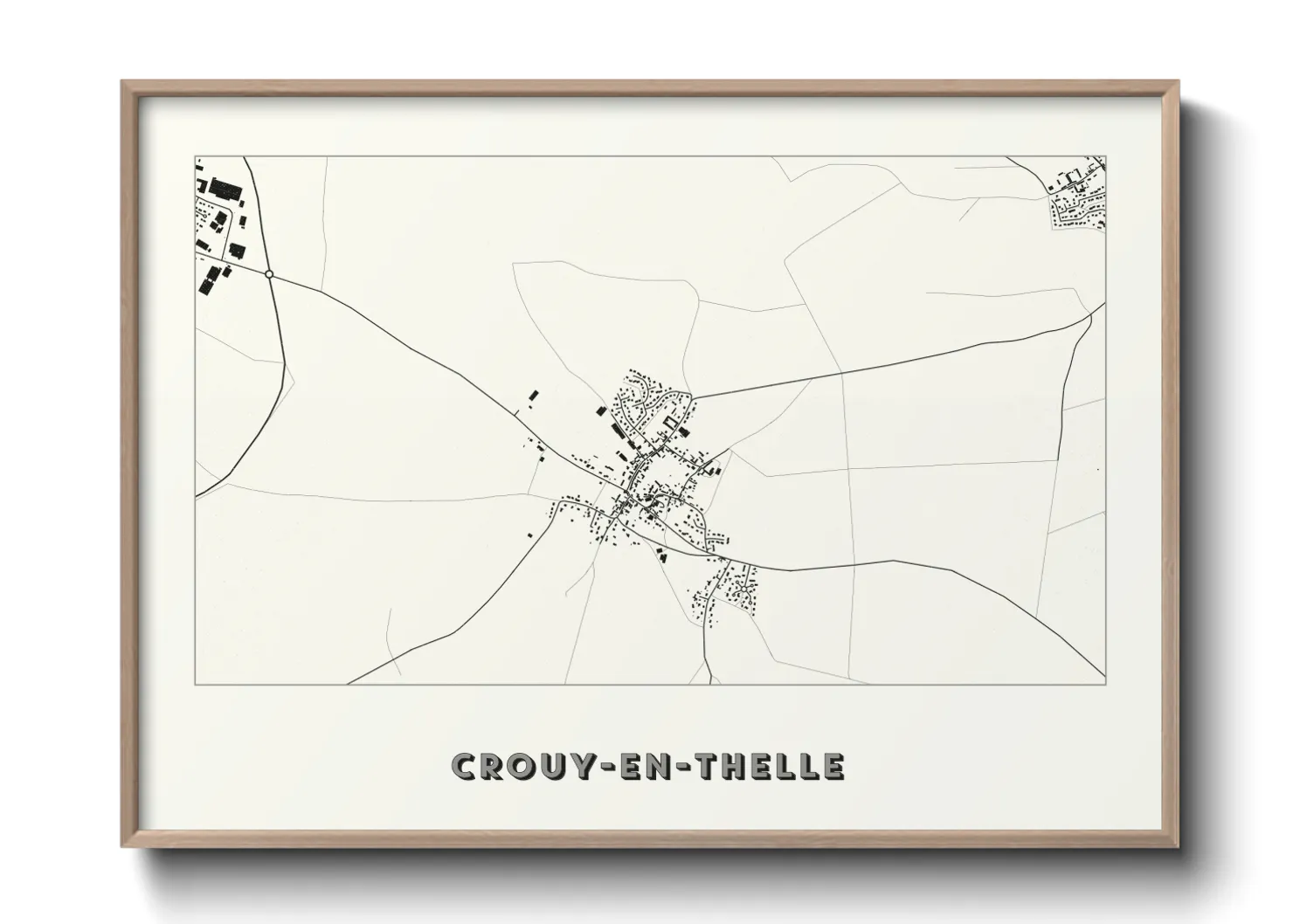 Une affiche de carte sur Crouy-en-Thelle