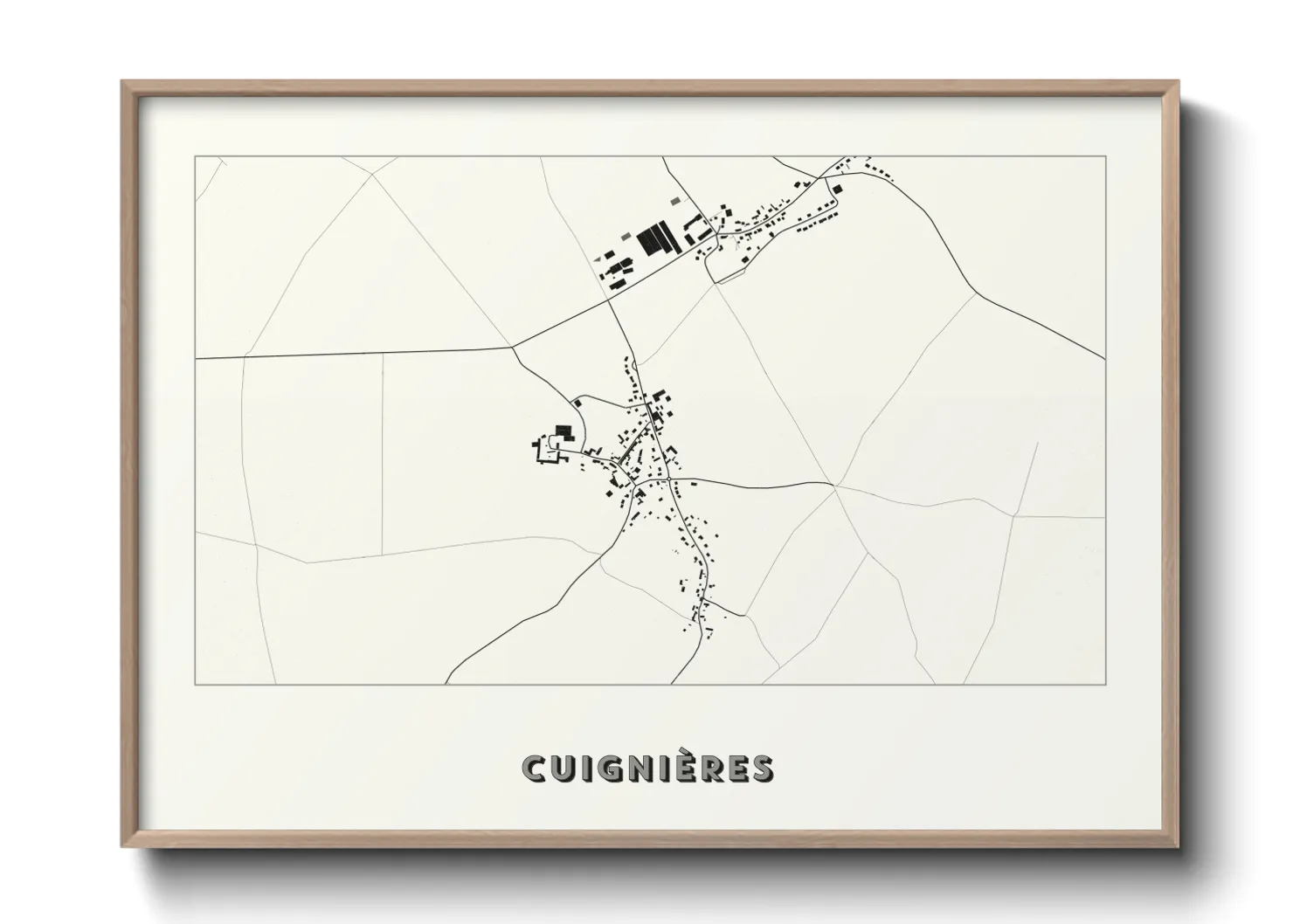 Une affiche de carte sur Cuignières