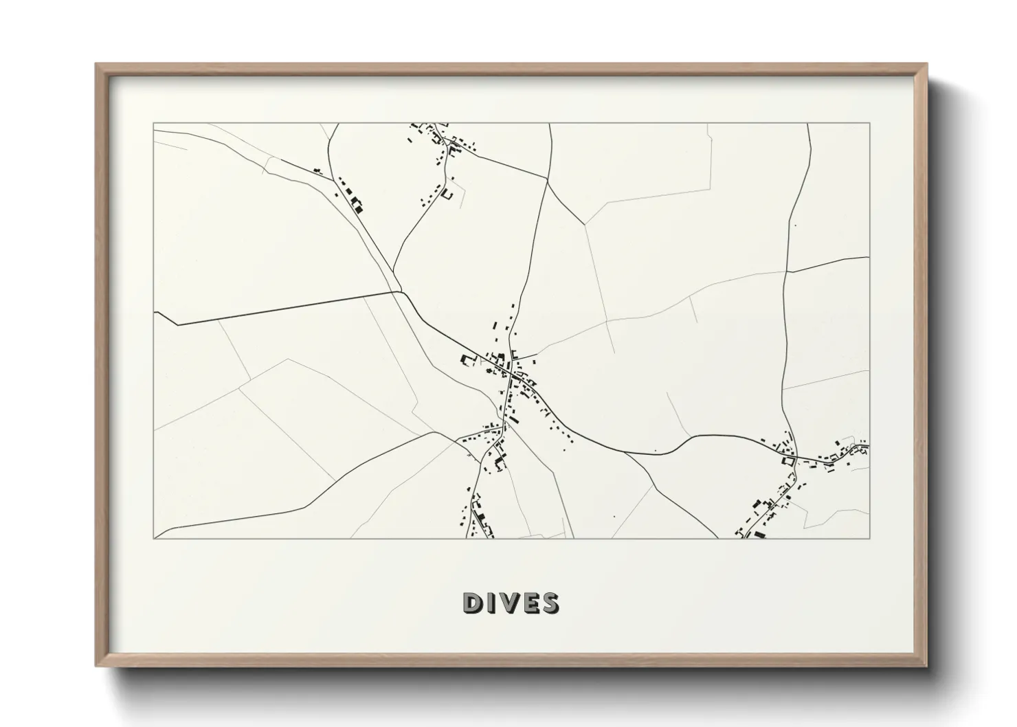Une affiche de carte sur Dives
