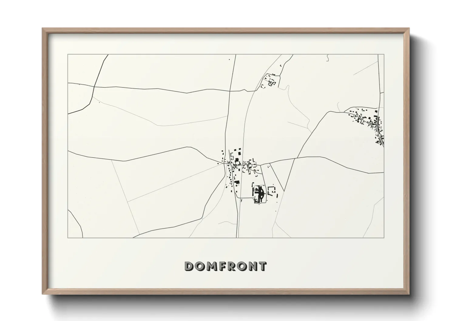 Une affiche de carte sur Domfront