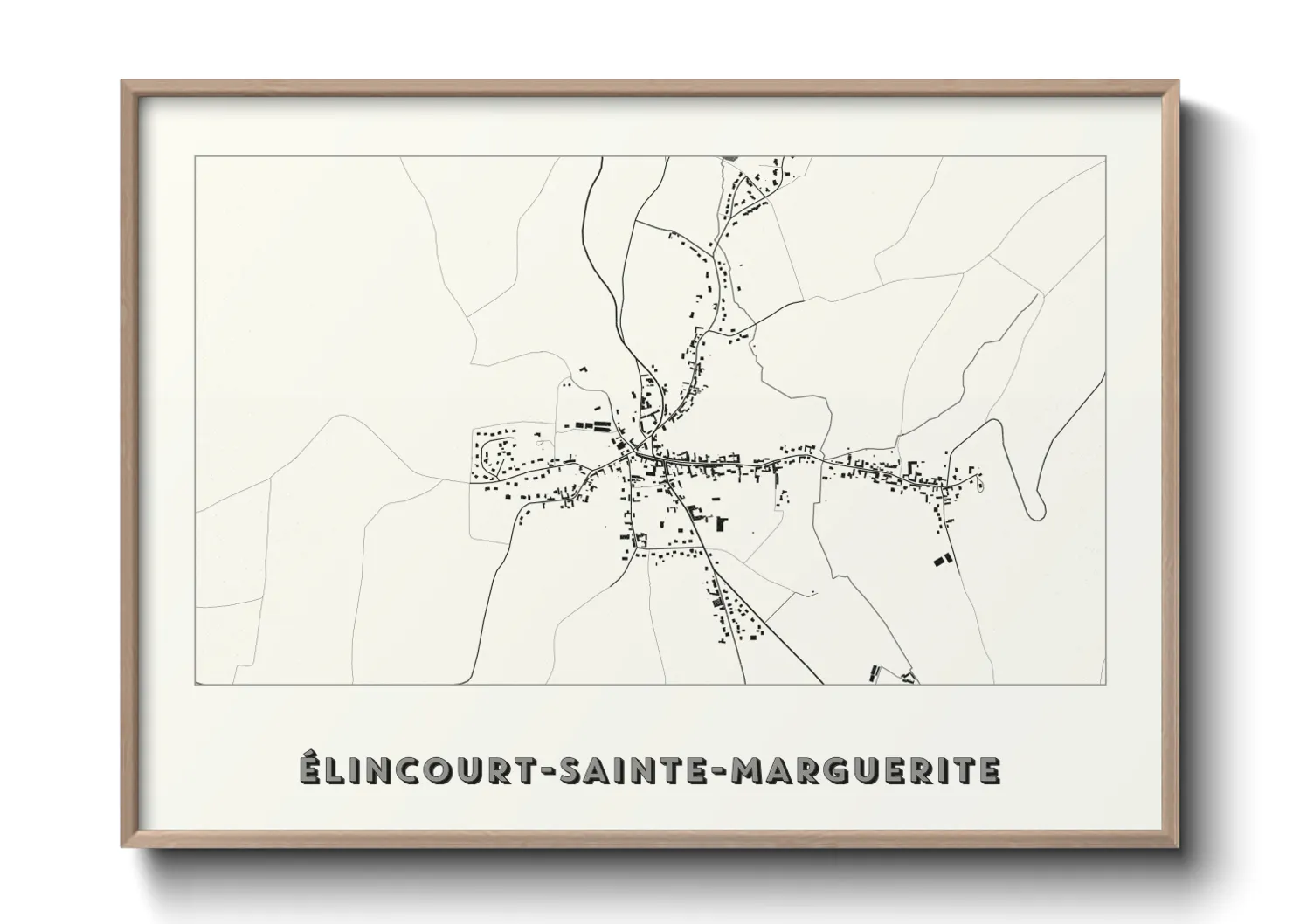 Une affiche de carte sur Élincourt-Sainte-Marguerite