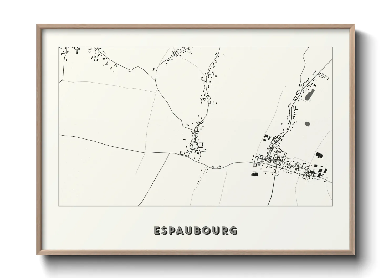 Une affiche de carte sur Espaubourg