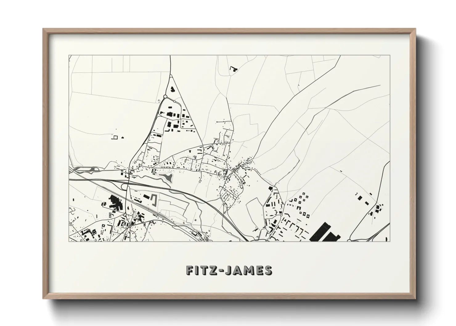 Une affiche de carte sur Fitz-James