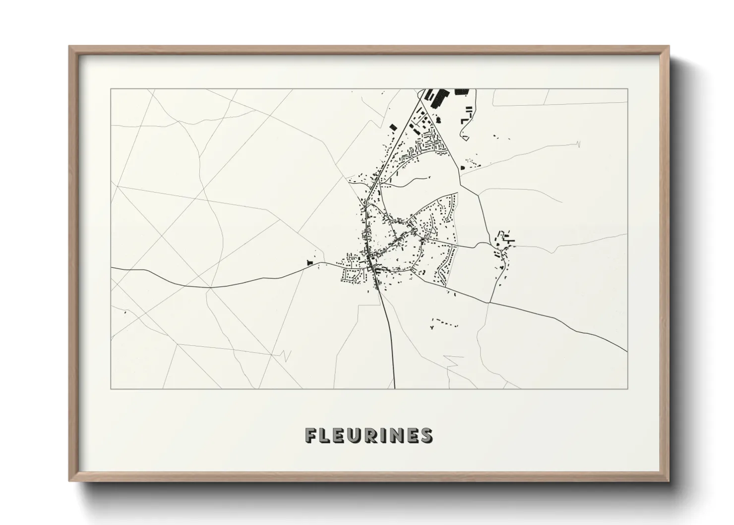 Une affiche de carte sur Fleurines