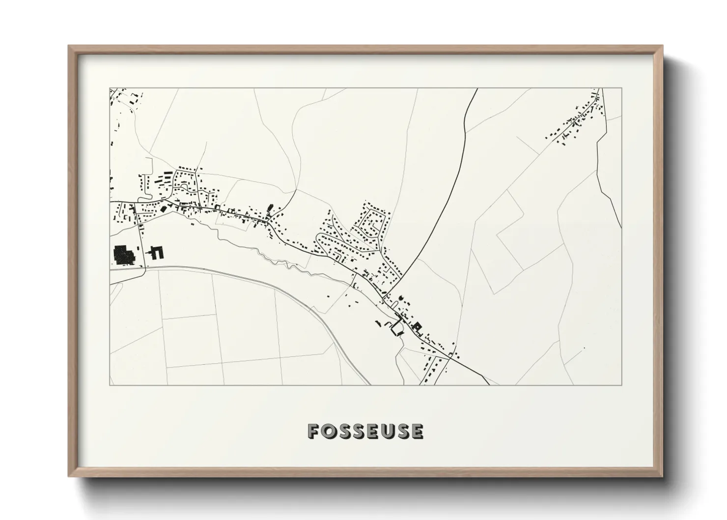 Une affiche de carte sur Fosseuse