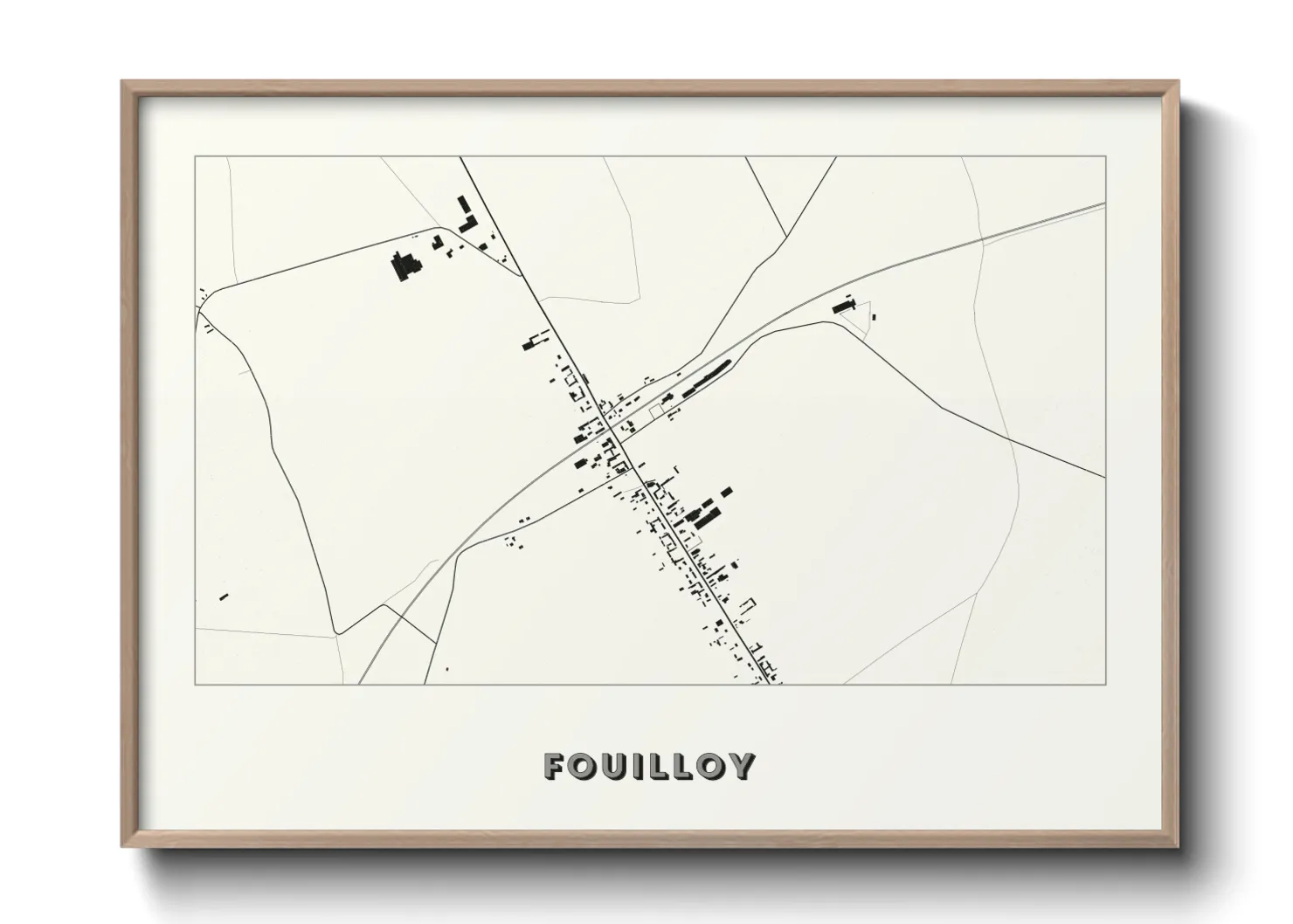 Une affiche de carte sur Fouilloy