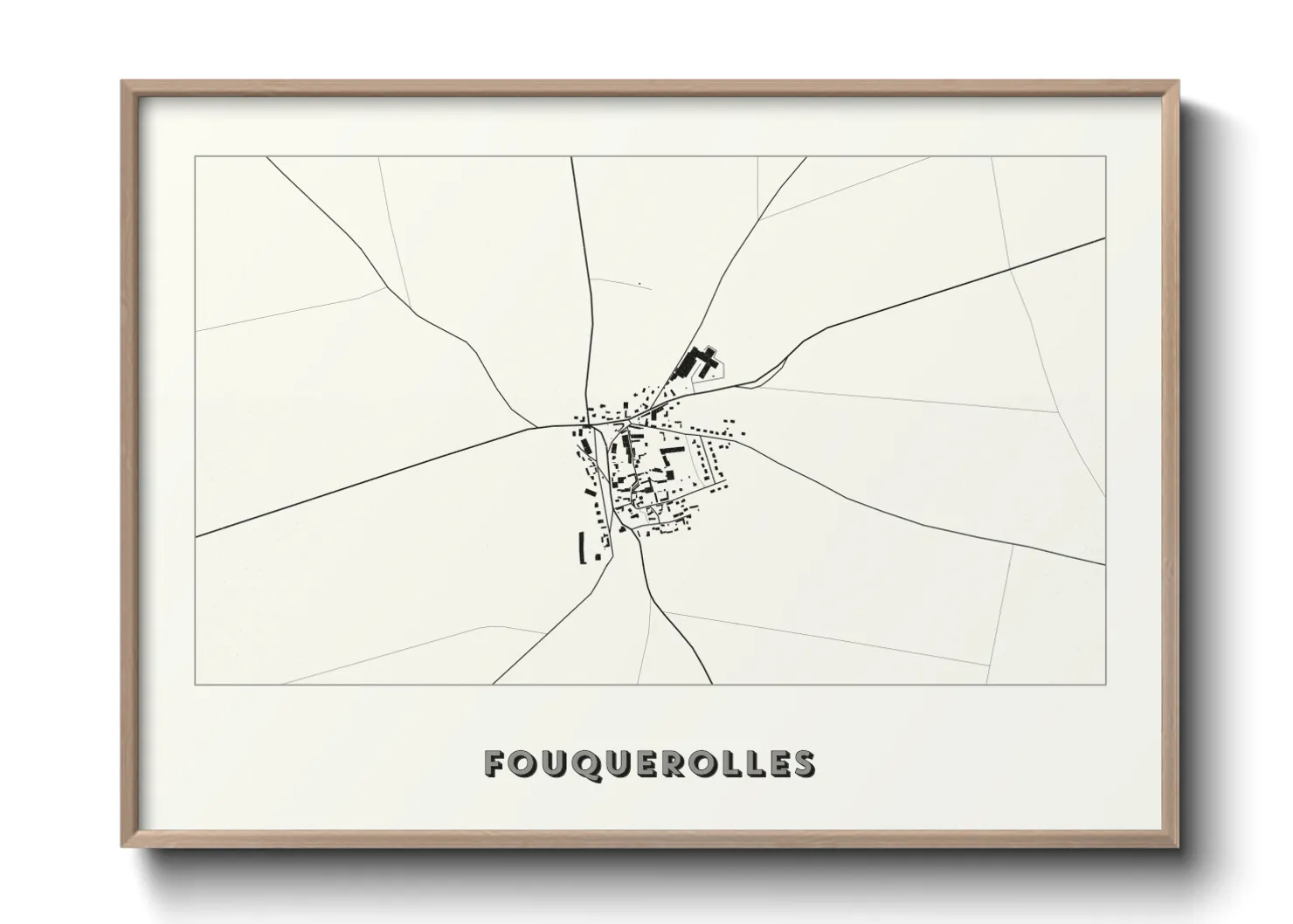 Une affiche de carte sur Fouquerolles