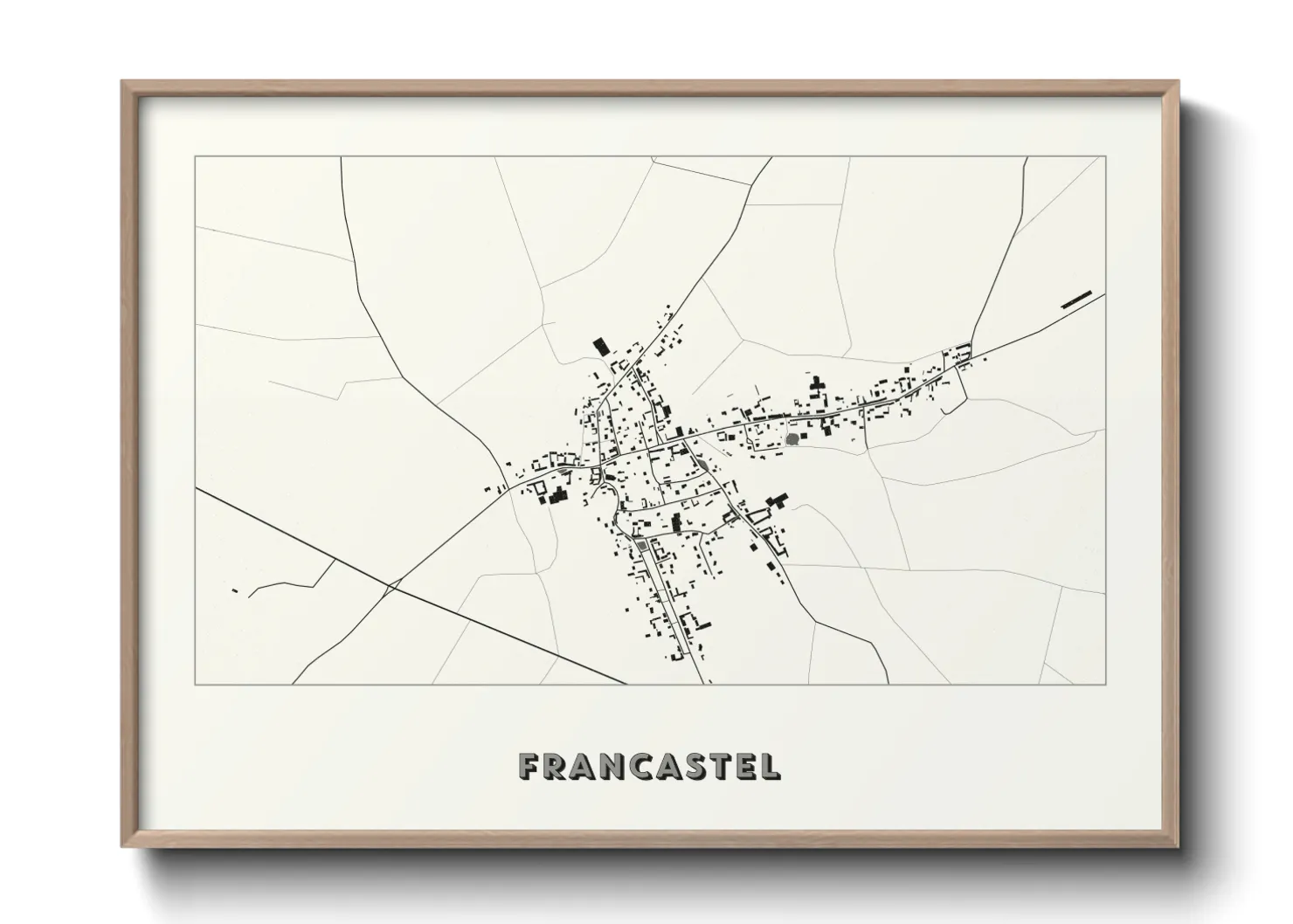 Une affiche de carte sur Francastel