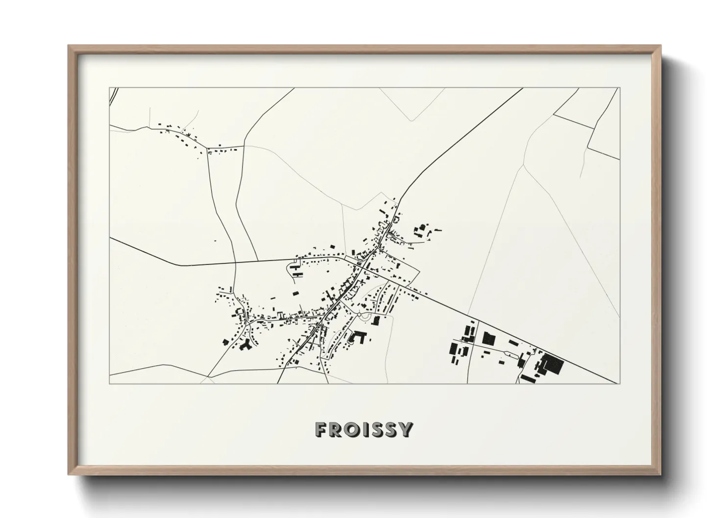 Une affiche de carte sur Froissy