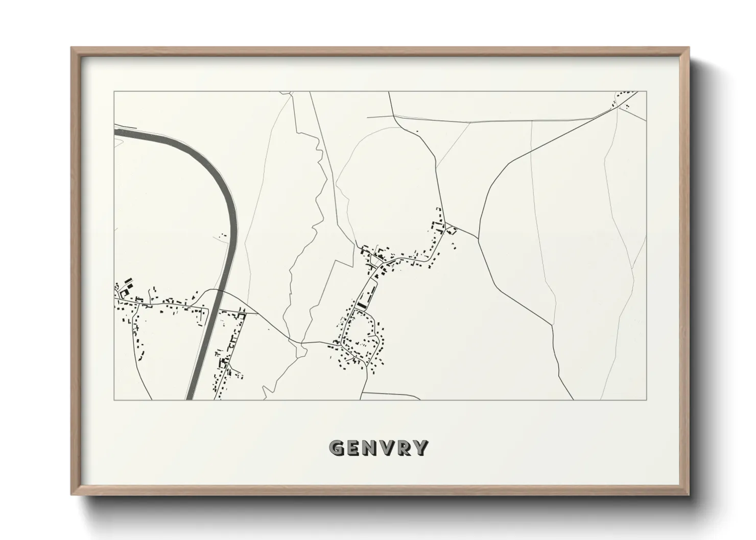 Une affiche de carte sur Genvry