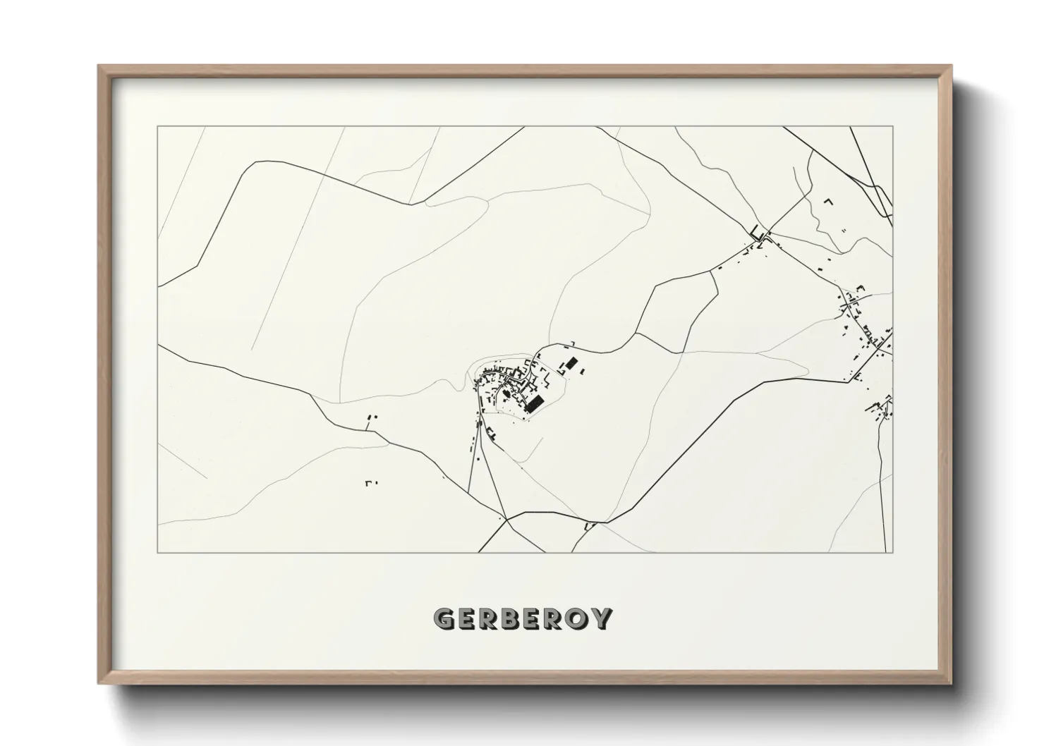 Une affiche de carte sur Gerberoy