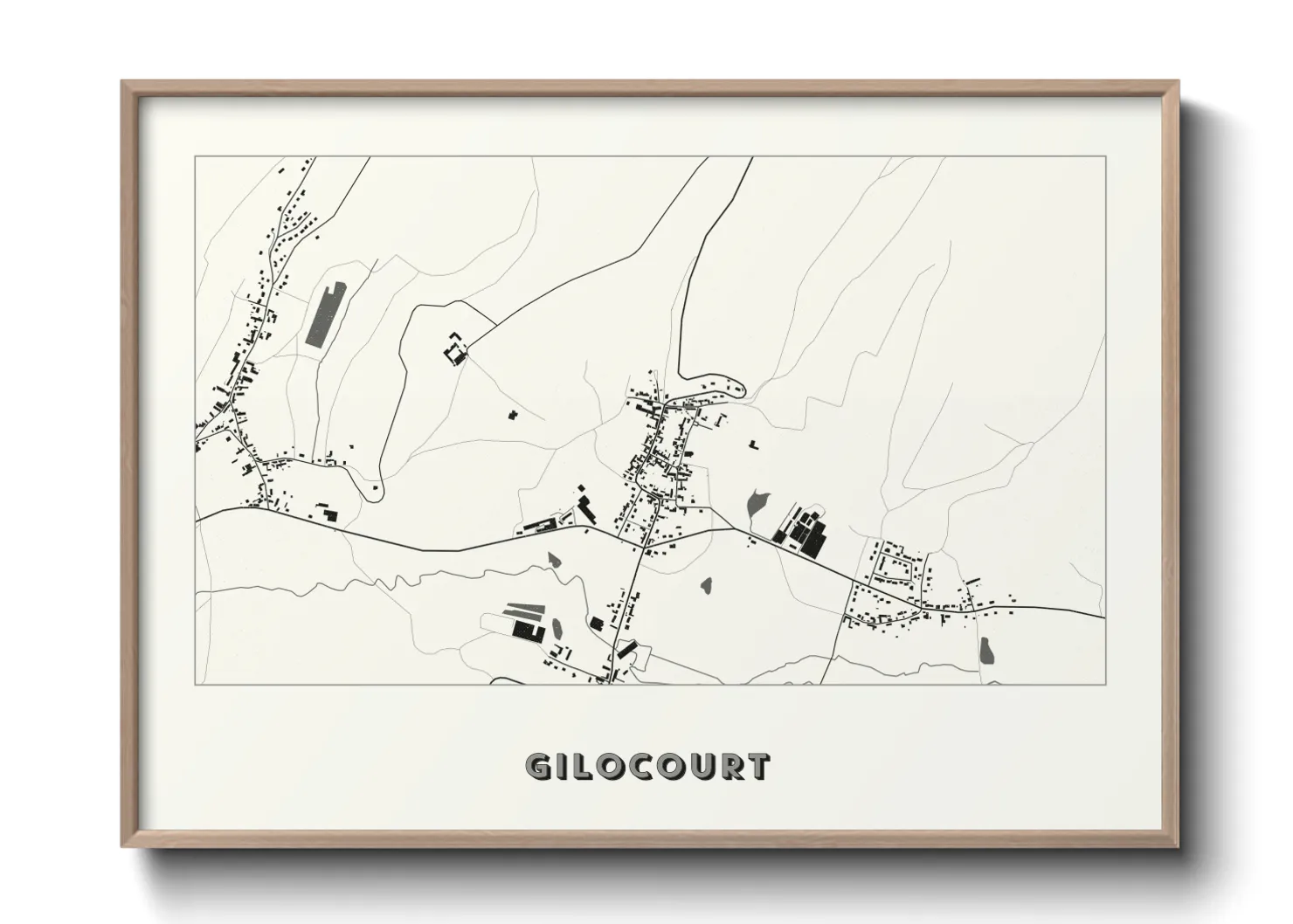 Une affiche de carte sur Gilocourt