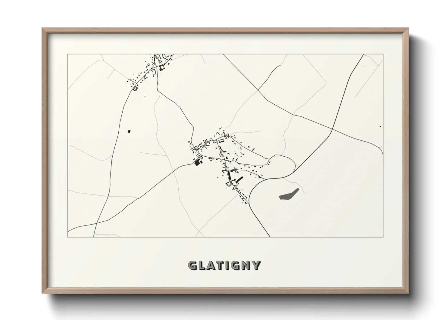 Une affiche de carte sur Glatigny