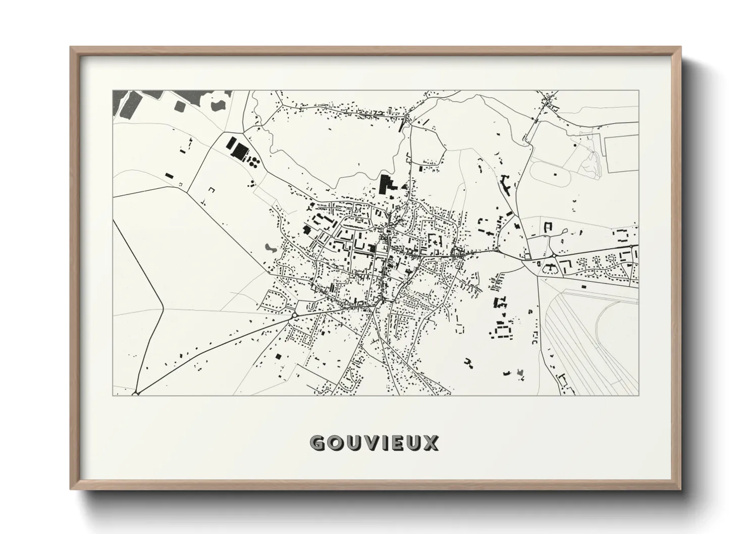 Une affiche de carte sur Gouvieux