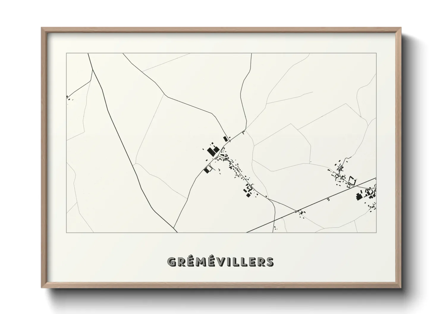 Une affiche de carte sur Grémévillers
