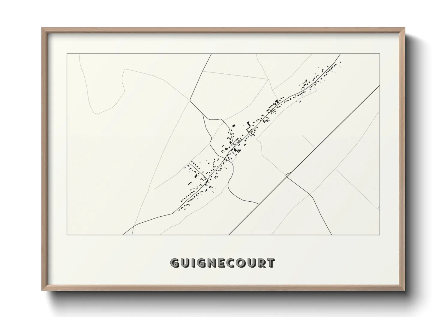 Une affiche de carte sur Guignecourt