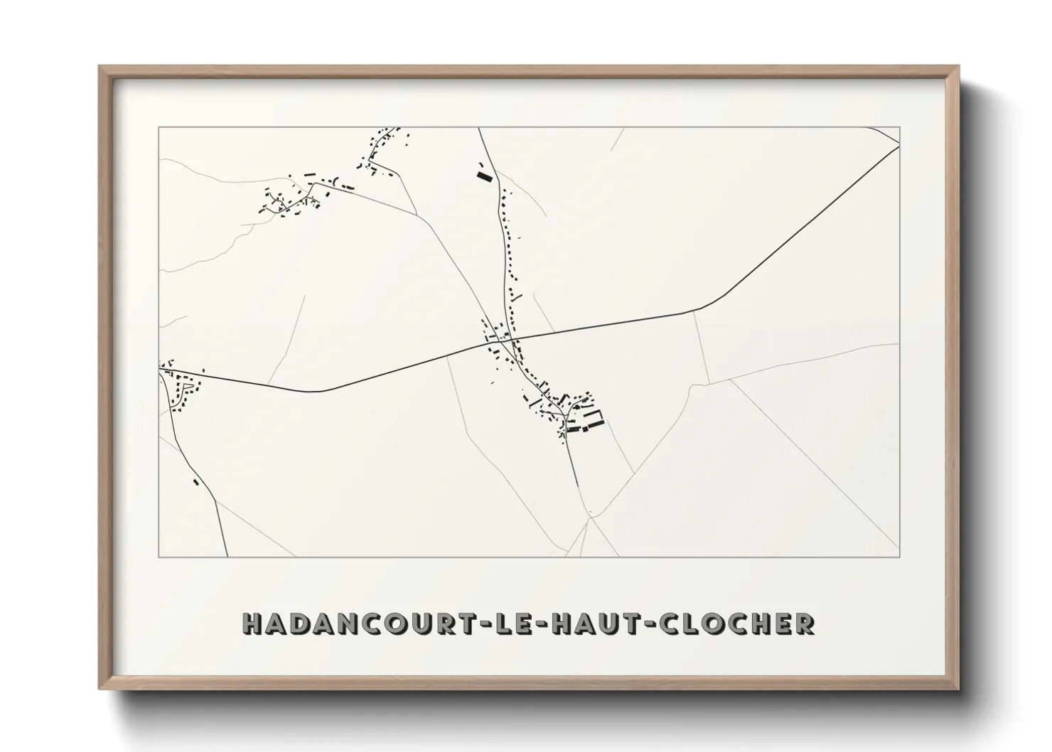Une affiche de carte sur Hadancourt-le-Haut-Clocher