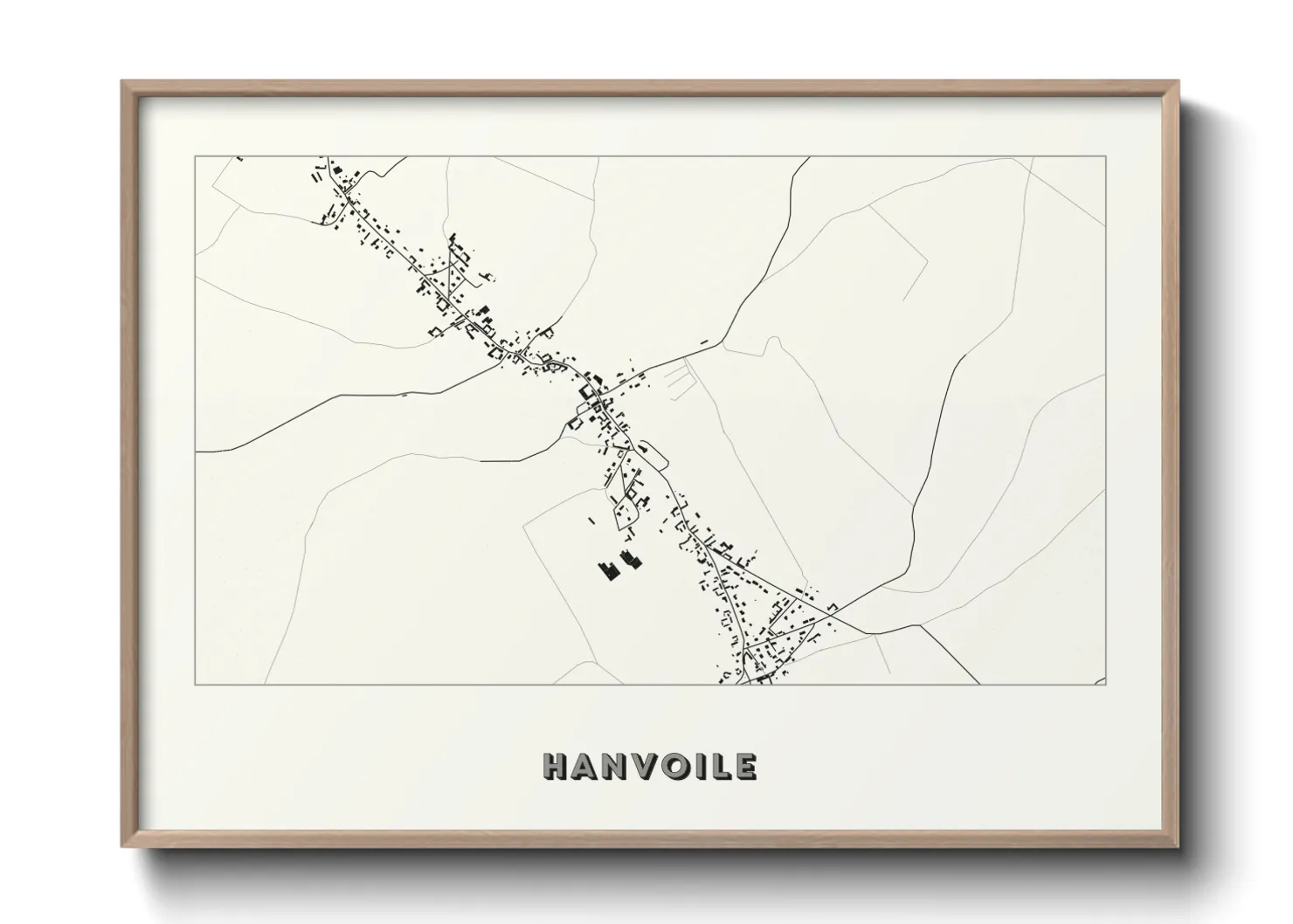 Une affiche de carte sur Hanvoile