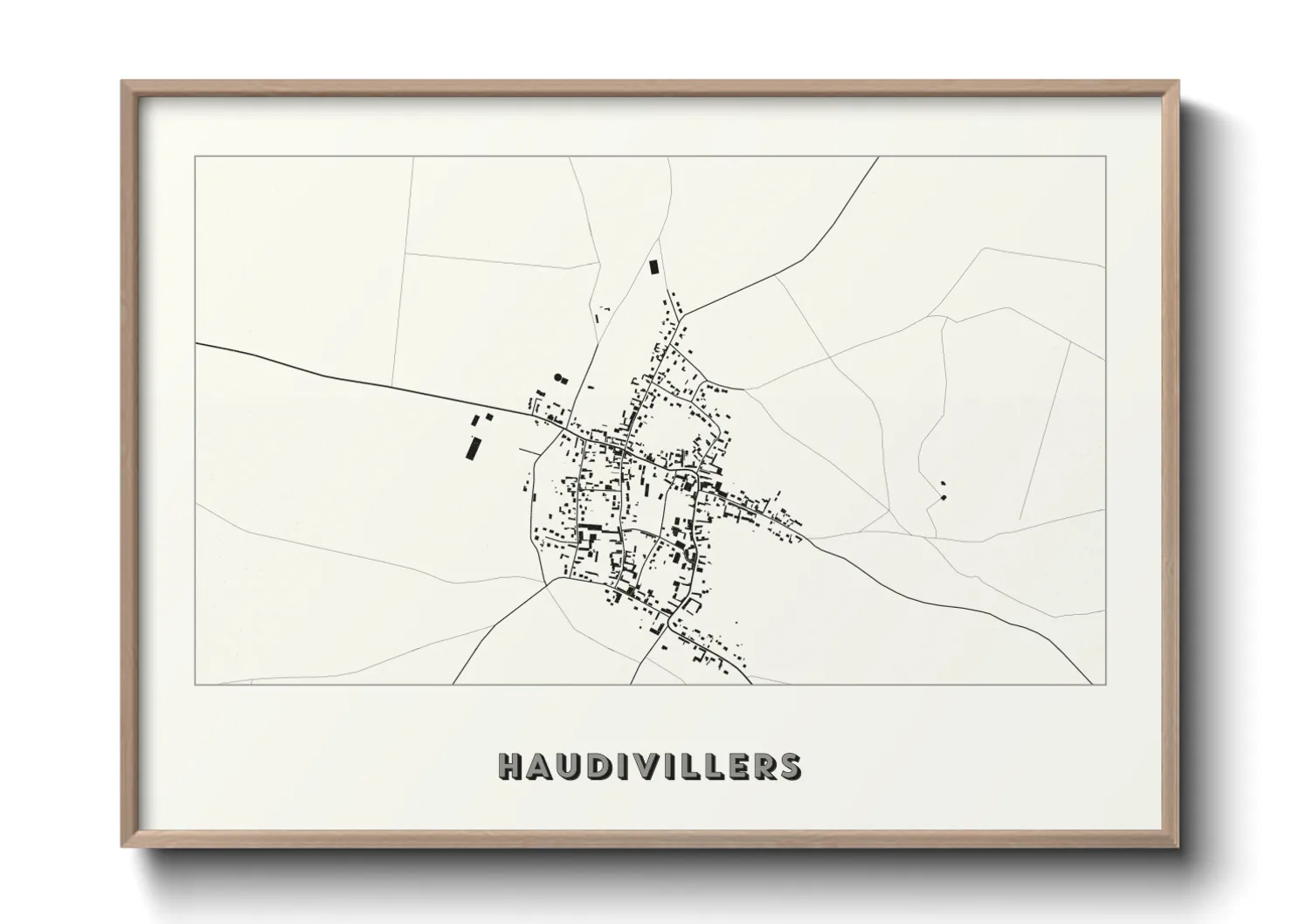 Une affiche de carte sur Haudivillers