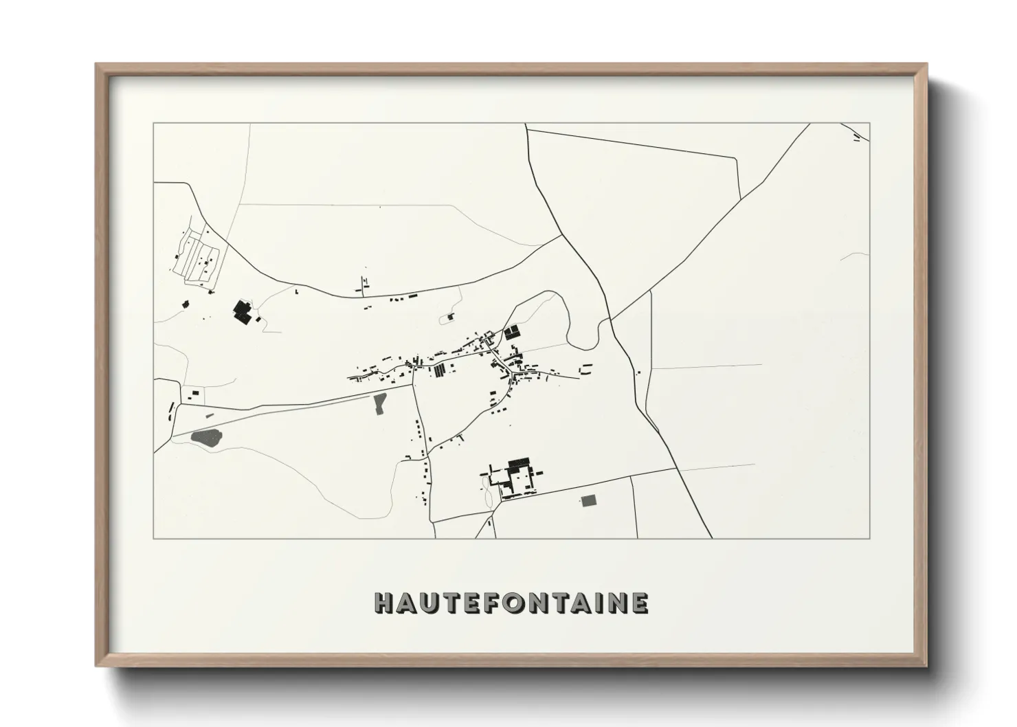 Une affiche de carte sur Hautefontaine