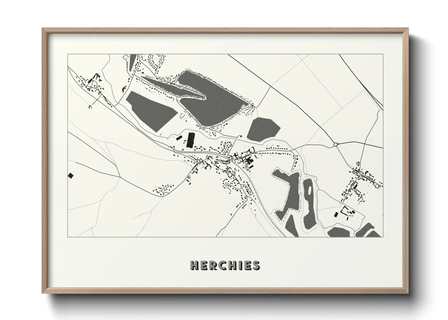 Une affiche de carte sur Herchies