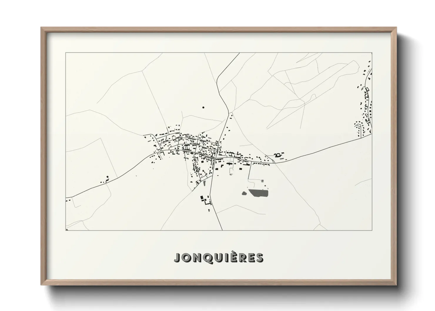 Une affiche de carte sur Jonquières