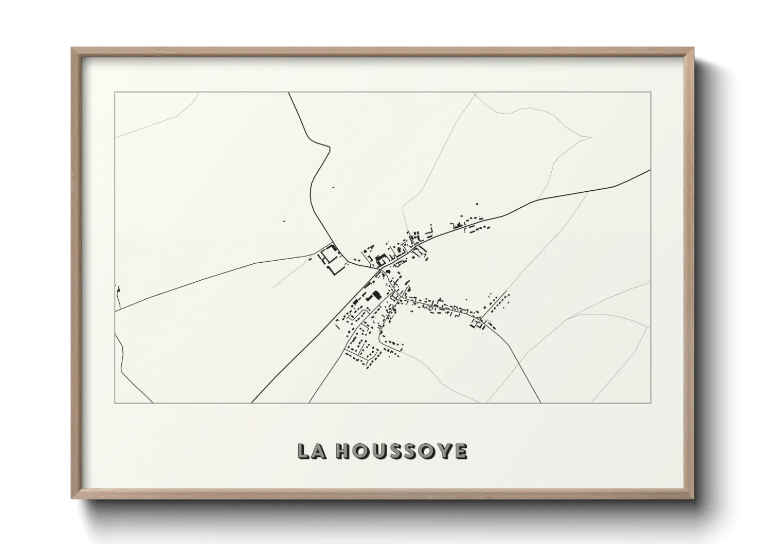 Une affiche de carte sur La Houssoye