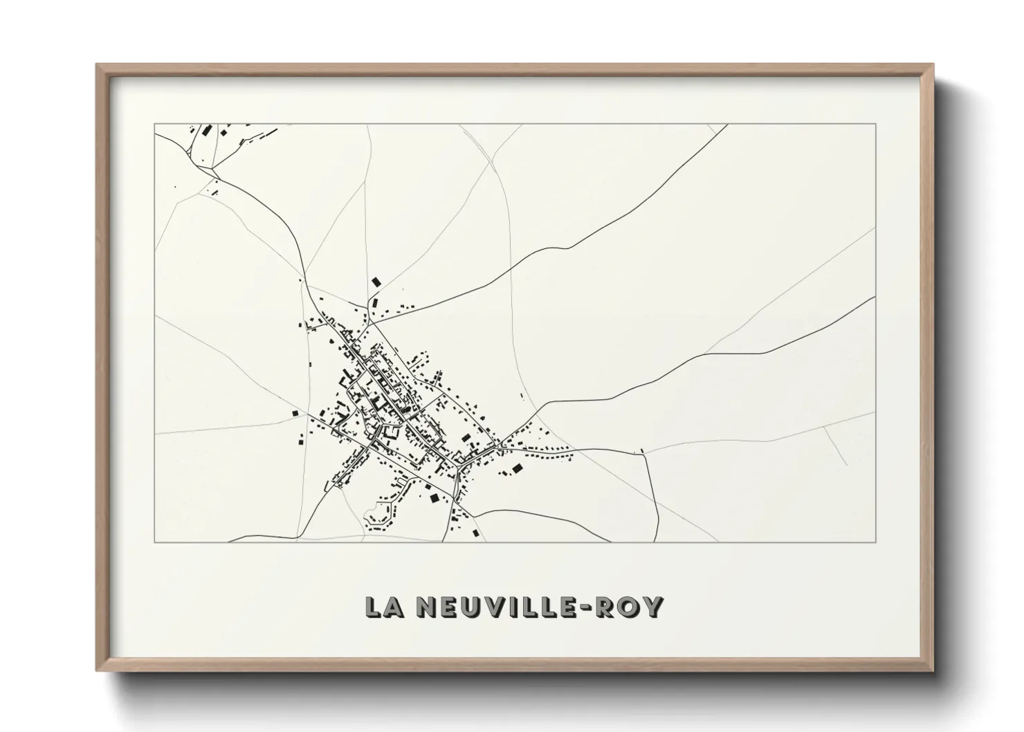 Une affiche de carte sur La Neuville-Roy