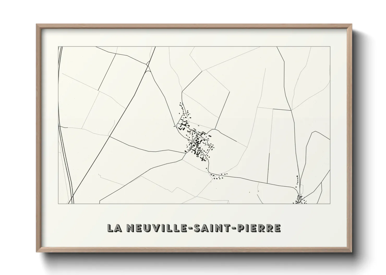 Une affiche de carte sur La Neuville-Saint-Pierre