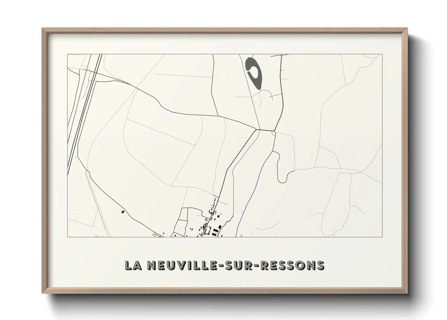 Une affiche de carte sur La Neuville-sur-Ressons