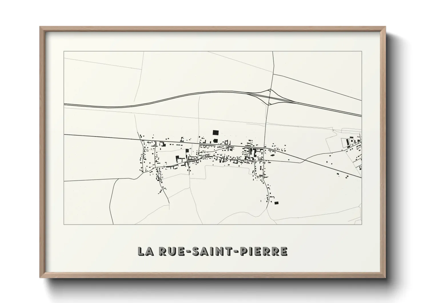 Une affiche de carte sur La Rue-Saint-Pierre