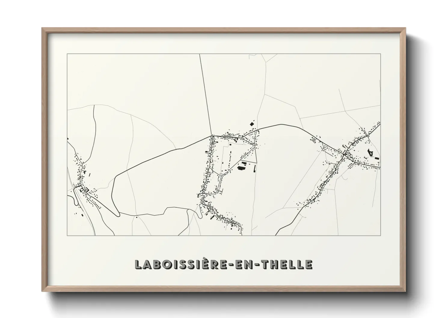 Une affiche de carte sur Laboissière-en-Thelle